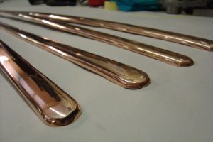 copper trims close up