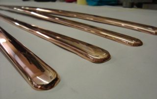 copper trims close up