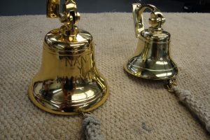 restored brass bell