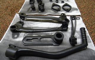 Black zinc motorcycle parts